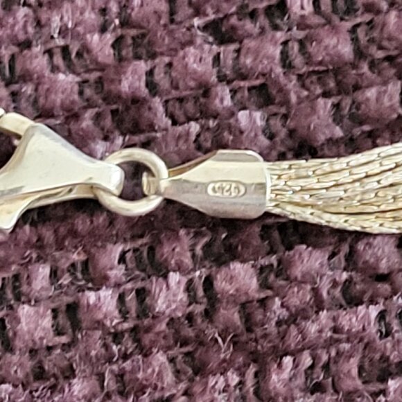 Silver Multi-Strand Necklace from Italy 925 - Picture 5 of 5